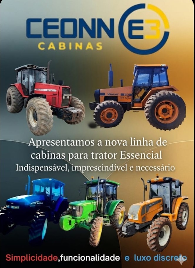 Apresentamos a nova linha de cabinas para trator Essencial — simplicidade, funcionalidade e luxo discreto
