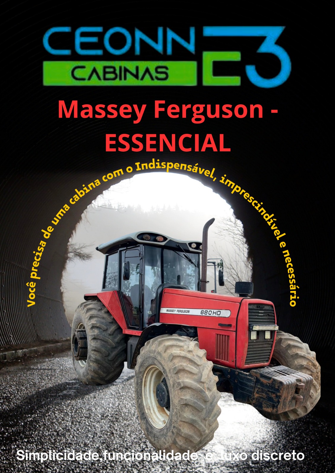 Massey Ferguson 680 HD — Essencial. Você precisa de uma cabina com o indispensável, imprescindível e necessário. Simplicidade, funcionalidade e luxo discreto