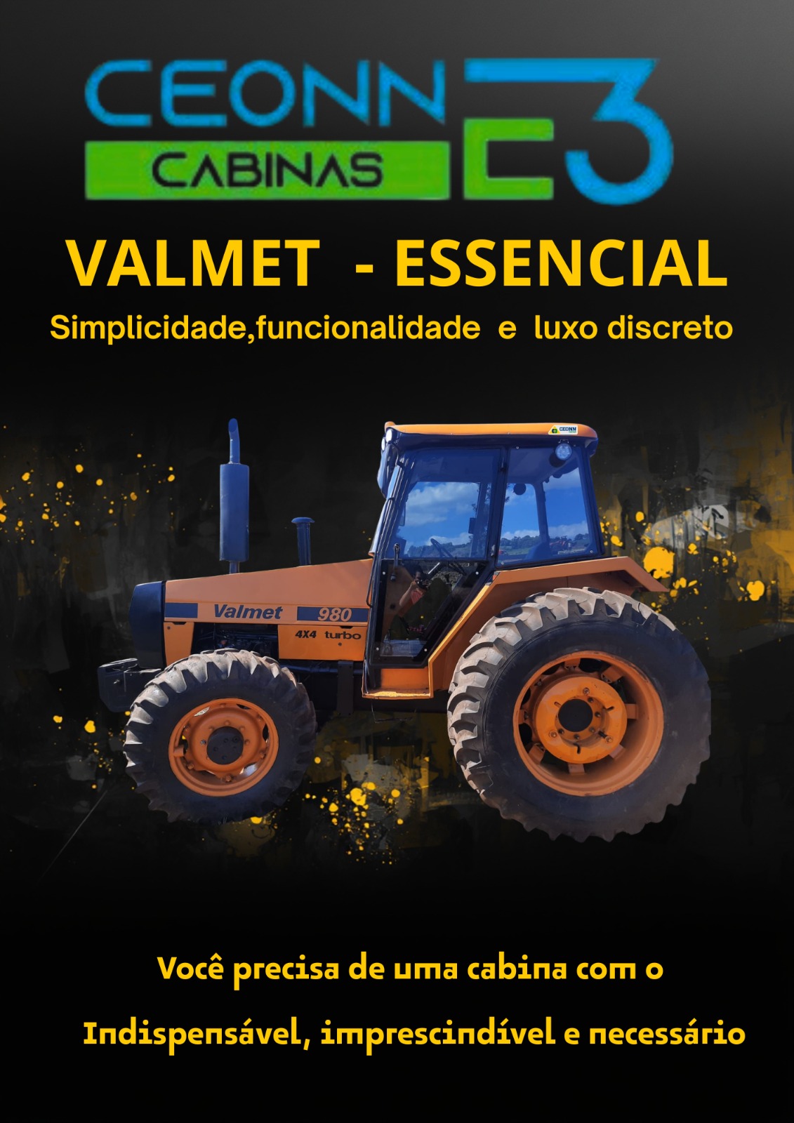 Valmet 980 4x4 Turbo — Essencial. Simplicidade, funcionalidade e luxo discreto. Você precisa de uma cabina com o indispensável, imprescindível e necessário