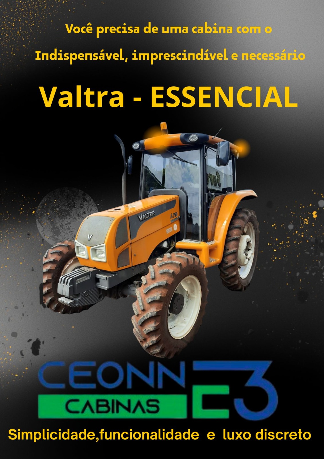 Valtra A750 — Essencial. Você precisa de uma cabina com o indispensável, imprescindível e necessário. Simplicidade, funcionalidade e luxo discreto